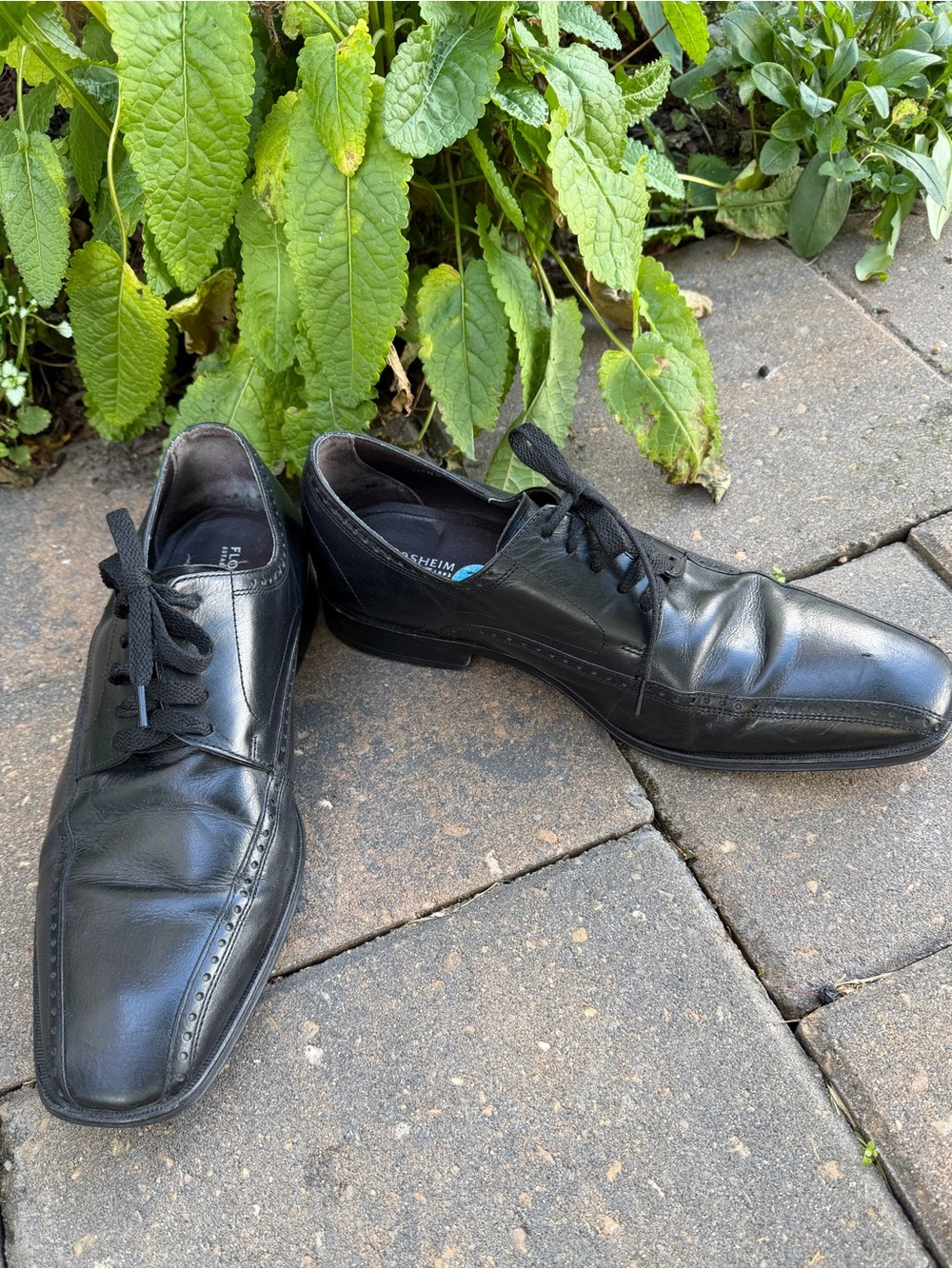 Florsheim Men's Black Leather Brogue Oxford Dress Size 10.5 D Fall Sale
